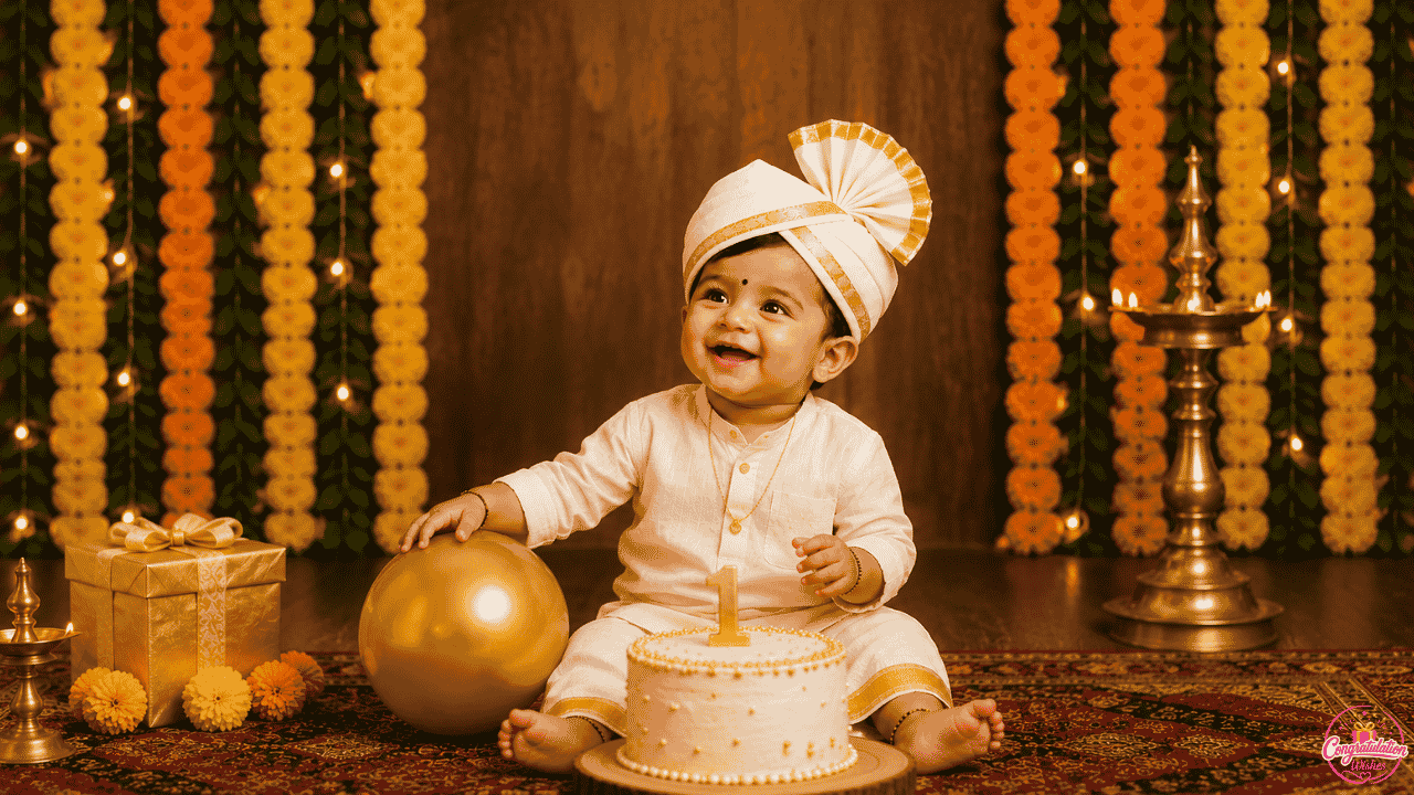 1 Year Baby Boy Birthday Wishes in Marathi