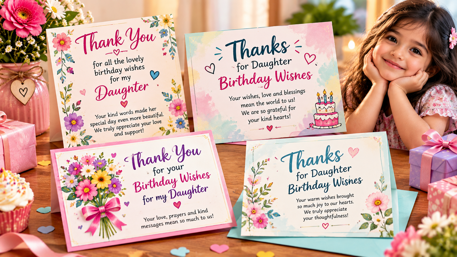 Thanks for Daughter Birthday Wishes