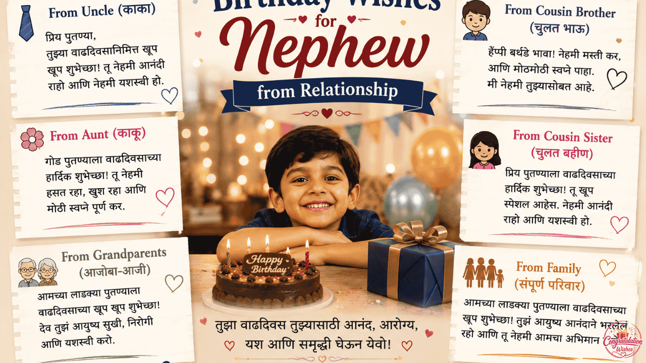 Birthday Wishes for Nephew from Relationship