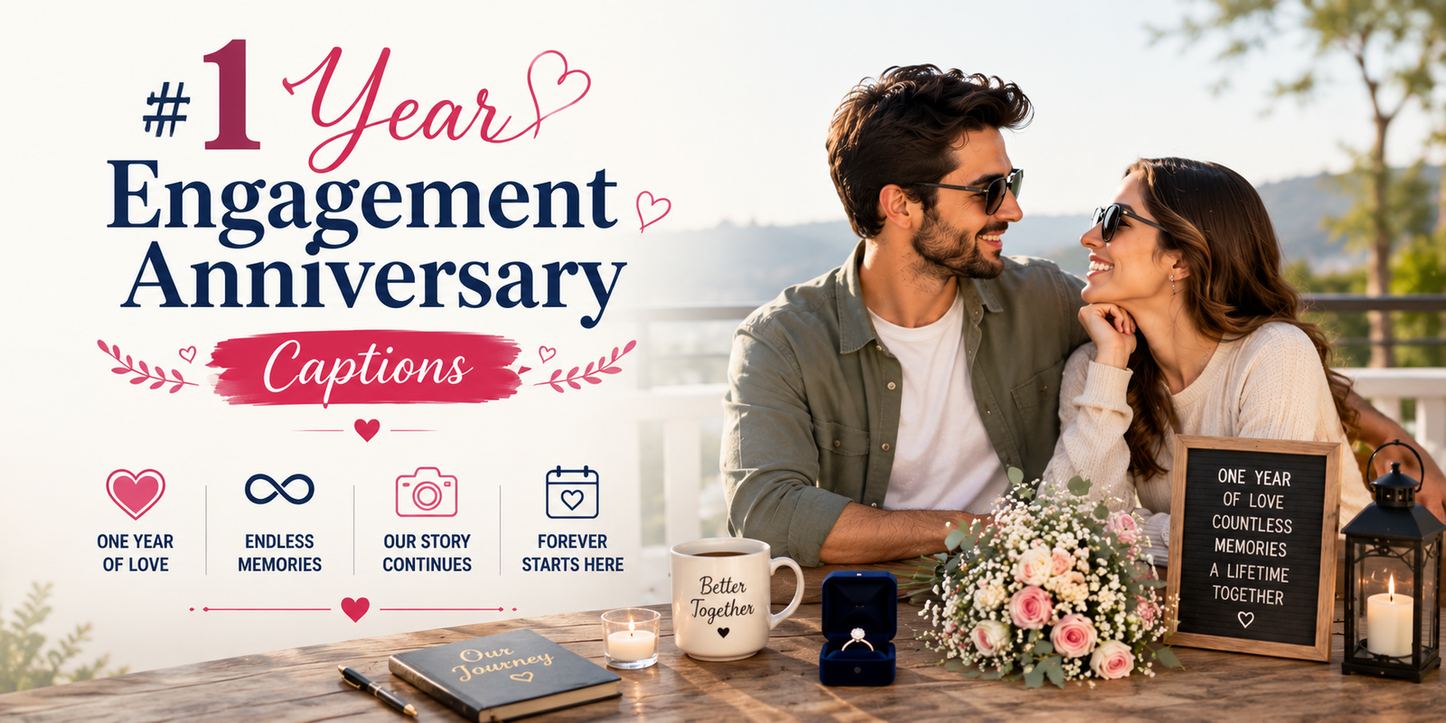 1 Year Engagement Anniversary Captions
