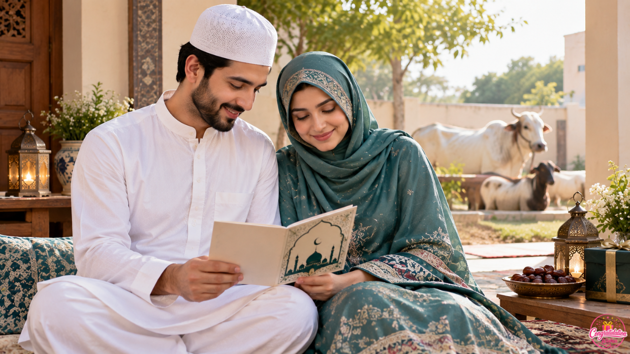 Emotional Eid ul-Adha Wishes for Wife
