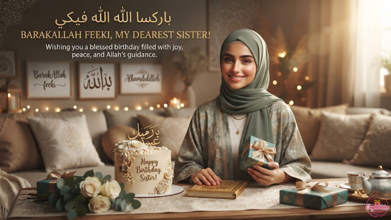 Islamic Birthday Wishes for a Sister