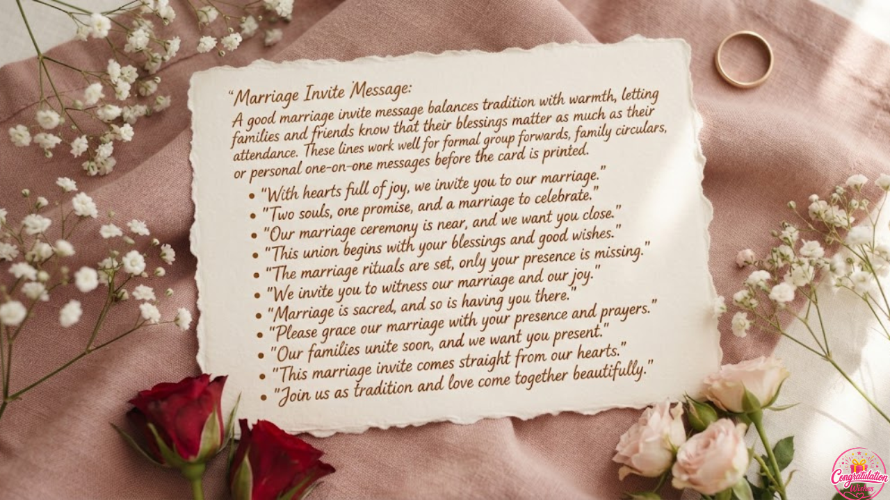 Marriage Invite Message