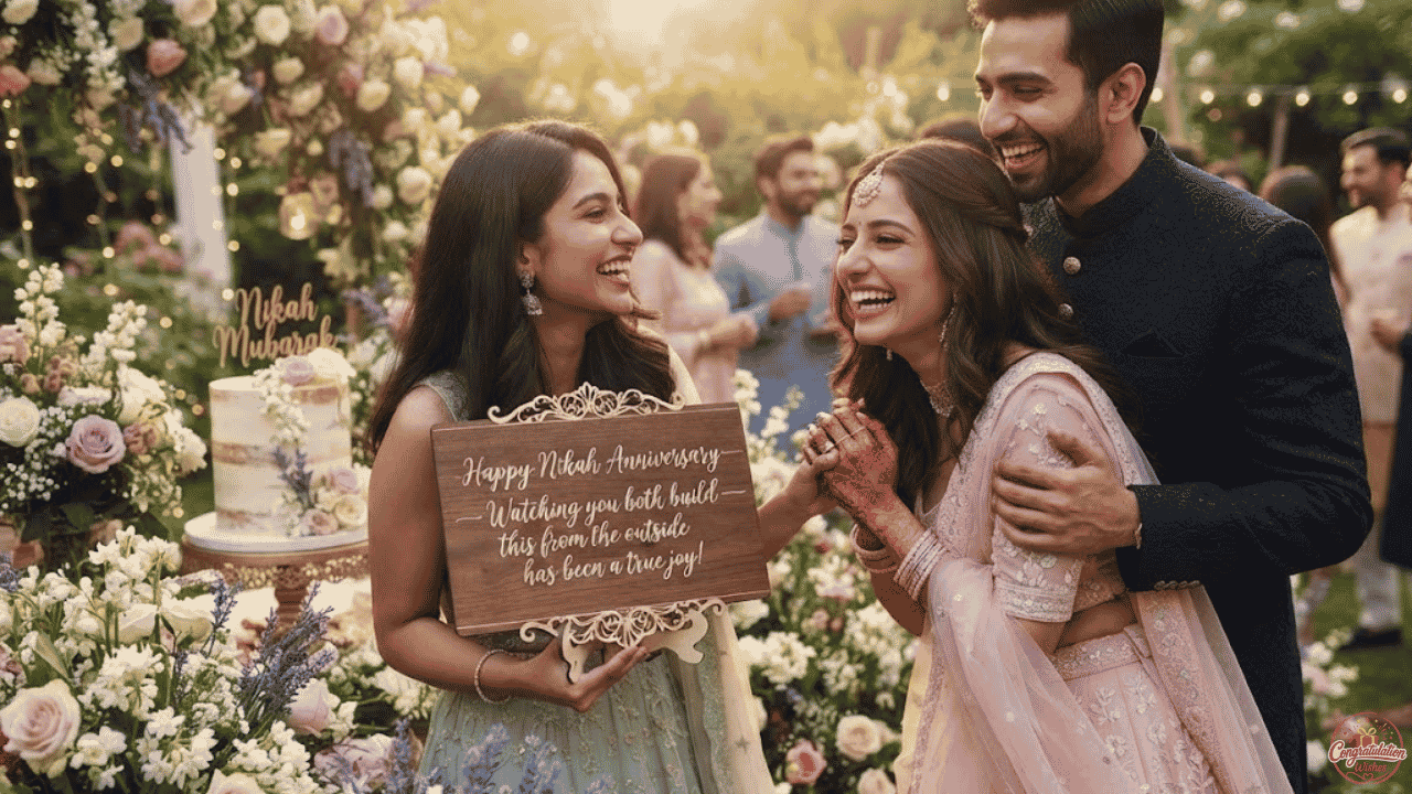 Nikah Anniversary Wishes for Friend