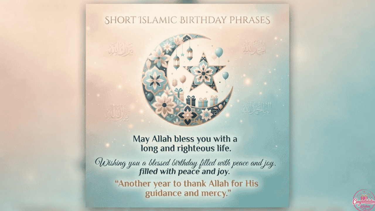 Short Islamic Birthday Phrases