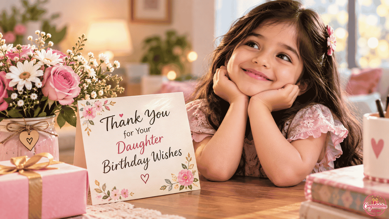 Thank You for Daughter Birthday Wishes