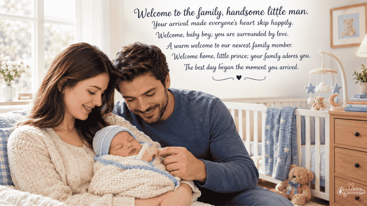 Welcome Baby Boy Wishes for New Parents