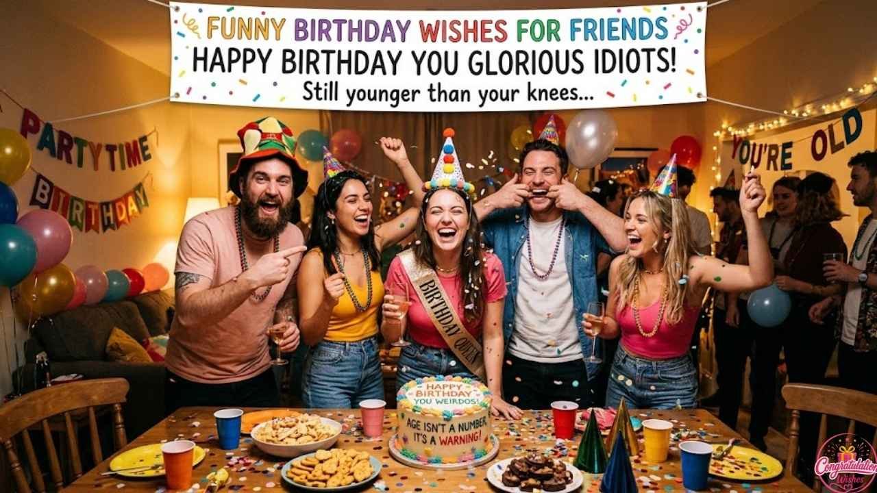 Funny Birthday Wishes for Friends