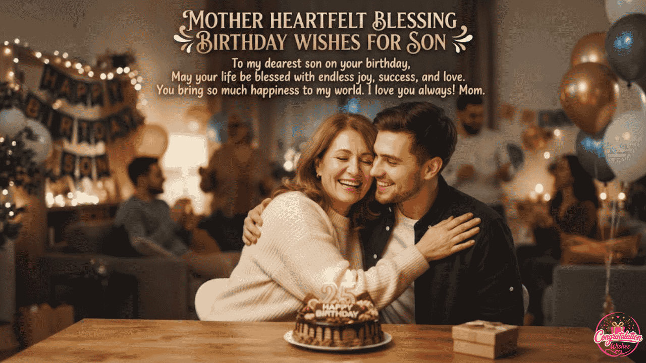 Mother Heartfelt Blessing Birthday Wishes for Son